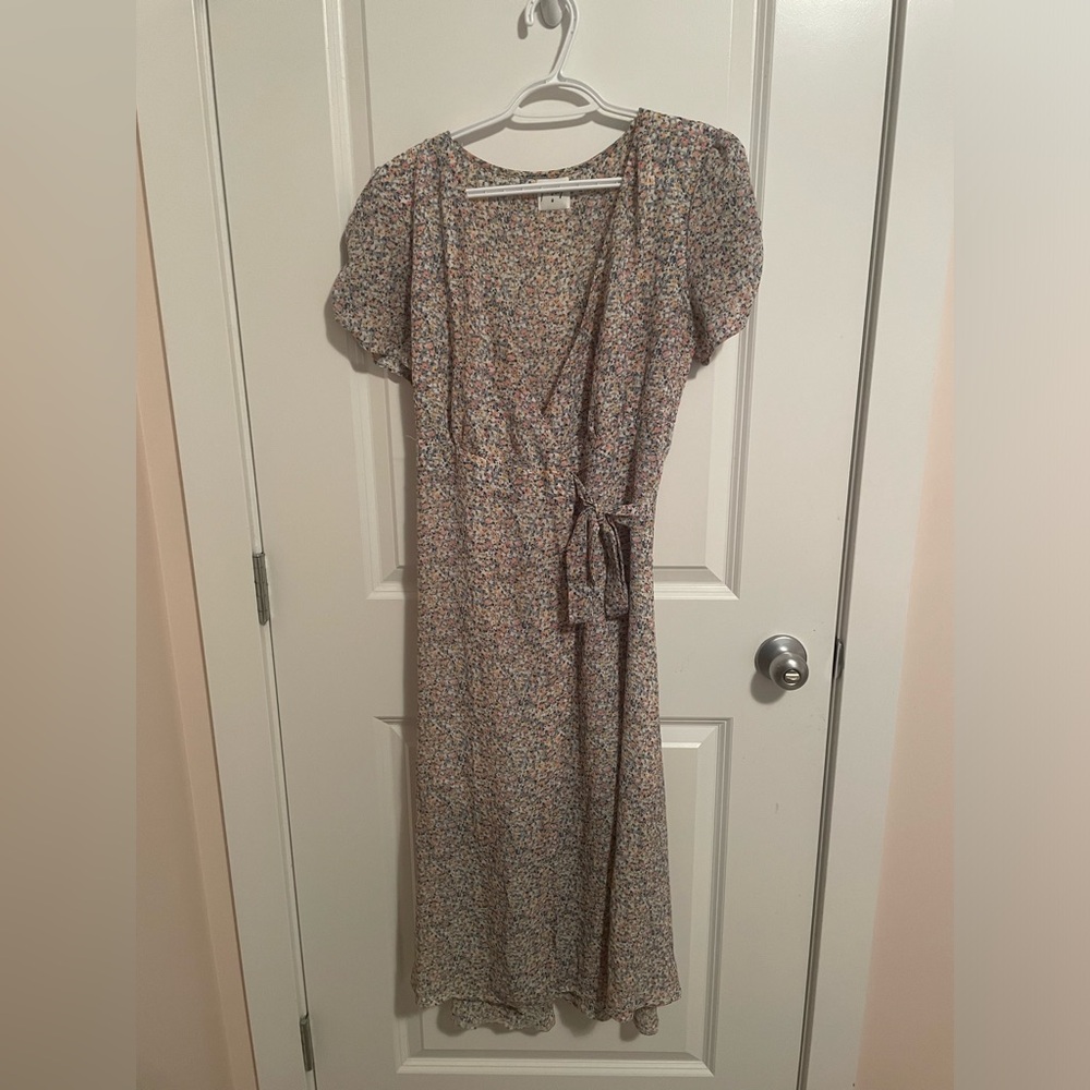Princess Polly Floral Midi Wrap Dress, Size US 10 - Picture 3 of 5